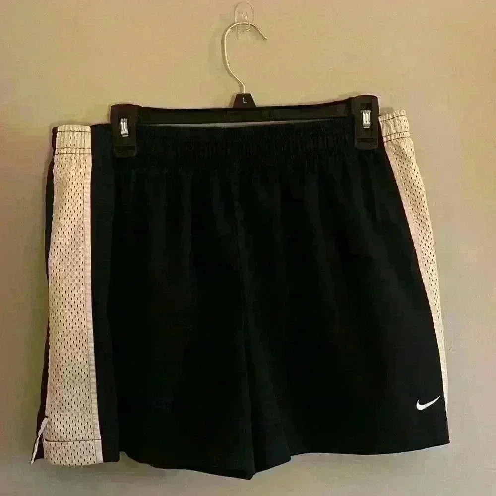 Vintage Nike Dark Blue With White Stripes Men’s Athletic Shorts